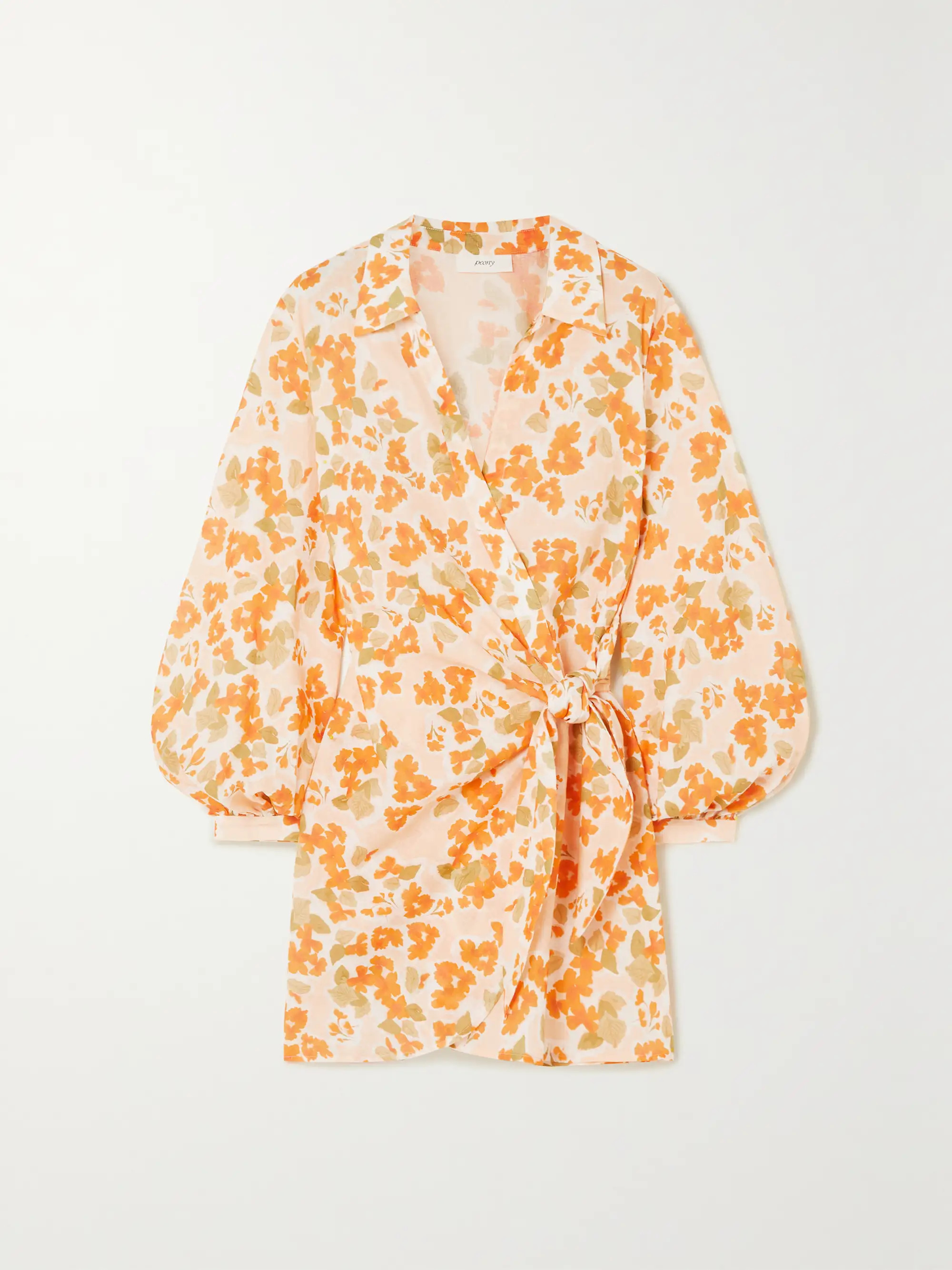 + NET SUSTAIN floral-print organic cotton and ECOVERO-blend cover-up | NET-A-PORTER (UK & EU)