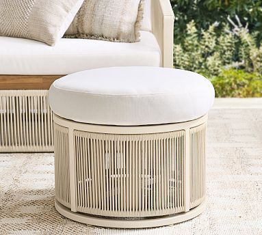 Lakewood Rope Swivel Outdoor Stool (21") | Pottery Barn (US)