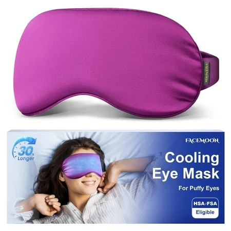 Cooling Eye Mask for Puffy Eyes - FSA HSA Eligible Cold Compress for Migraines Headache and Puffiness Relaxation Gifts for Women Gel Sleep Mask for Dark Circles Reusable Face Ice Pack(Purple) | Walmart (US)