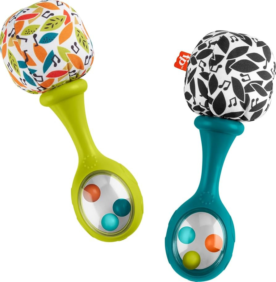 Fisher-Price Newborn Toys Rattle ‘n Rock Maracas, 2 Soft Musical Instruments for Developmental ... | Amazon (US)