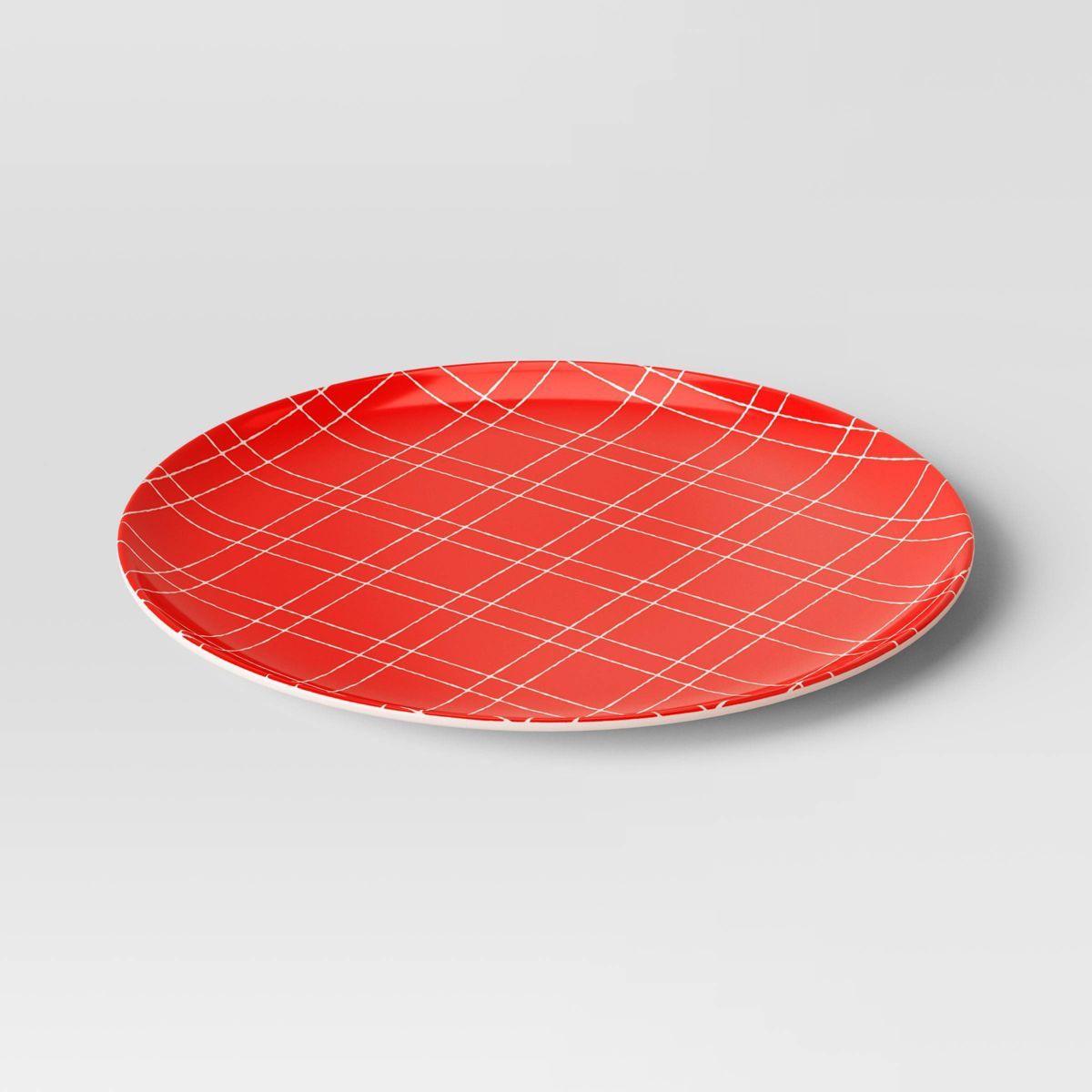 10" Holiday Melamine Plaid Dinner Plate Red - Wondershop™ | Target