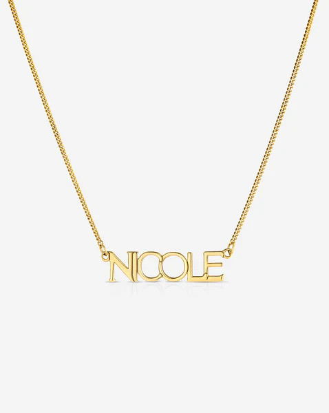 Personalized Block Name Necklace | Ring Concierge