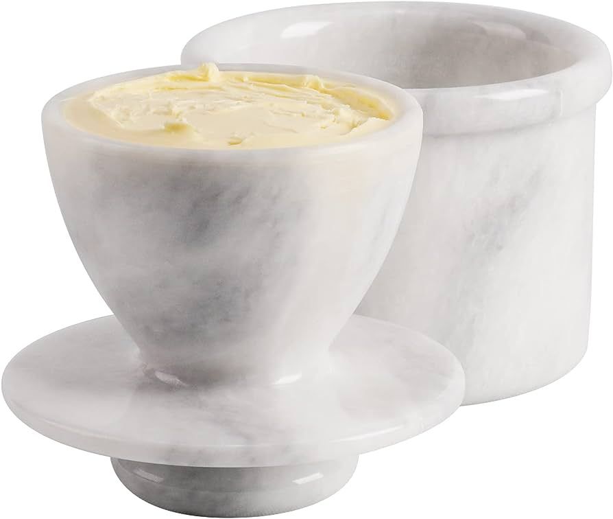 Radicaln Marble Butter Keeper White Cover Pot Handmade French Butter Storage - Crock Keeper for K... | Amazon (US)