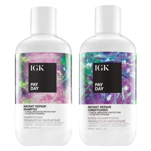 IGK PAY DAY Instant Repair Shampoo & Conditioner Set | Repairs Damage + Boosts Strength | Vegan + Cruelty-Free | 8 oz (Pack of 2) | Amazon (US)