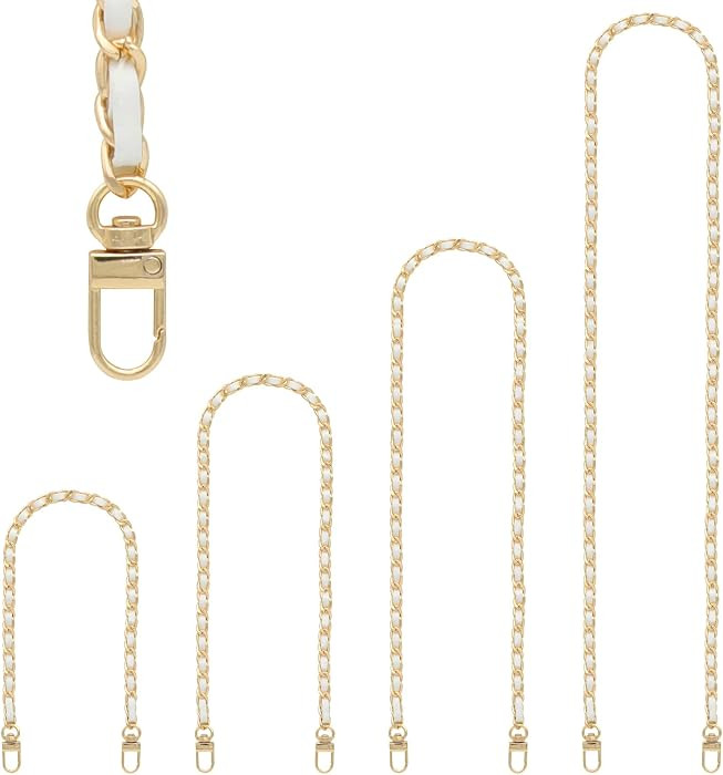 Gold Purse Chain Strap, 4 Sizes Replacement Bag Chain for DIY Handbag Shoulder Crossbody Bag (15.... | Amazon (US)