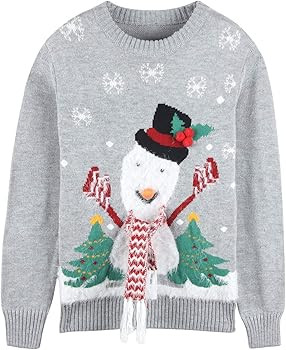 Pink Queen Women's Knitted Pullover Ugly Christmas Sweater Jumpers | Amazon (US)