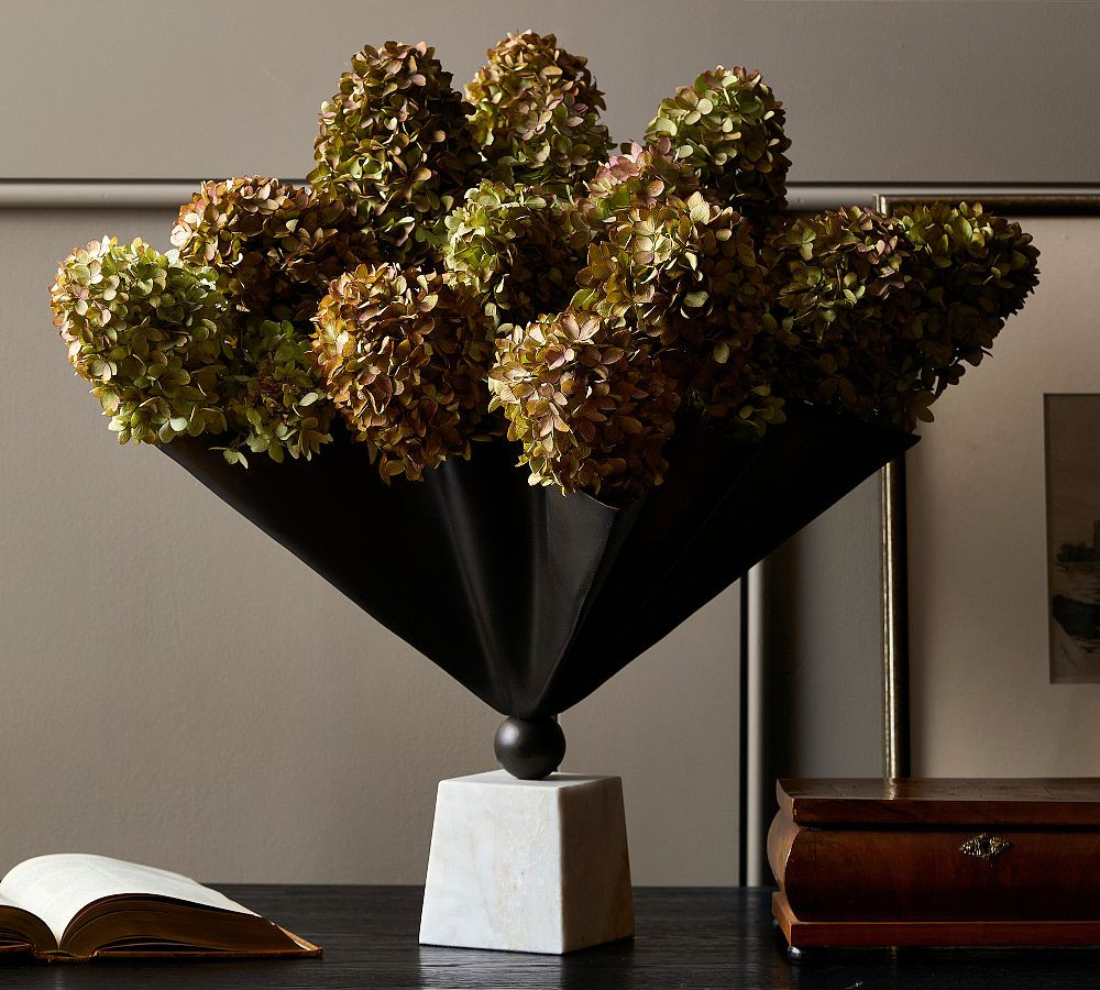 Chris Loves Julia Bronze Folded Vase | Pottery Barn (US)
