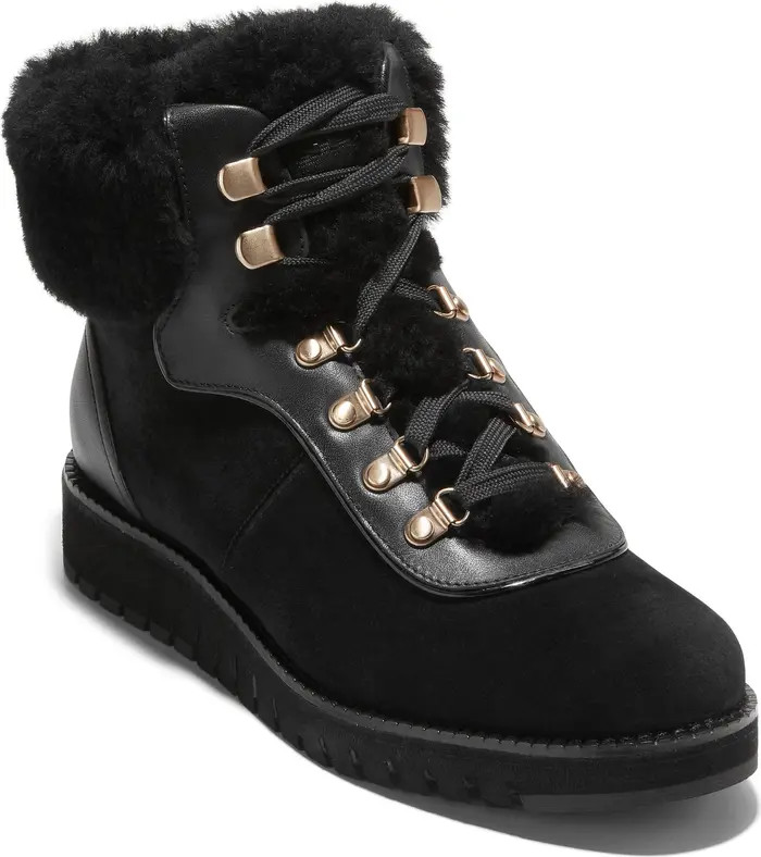 ZeroGrand Explore Upstate Waterproof Genuine Shearling Hiking Boot (Women) | Nordstrom