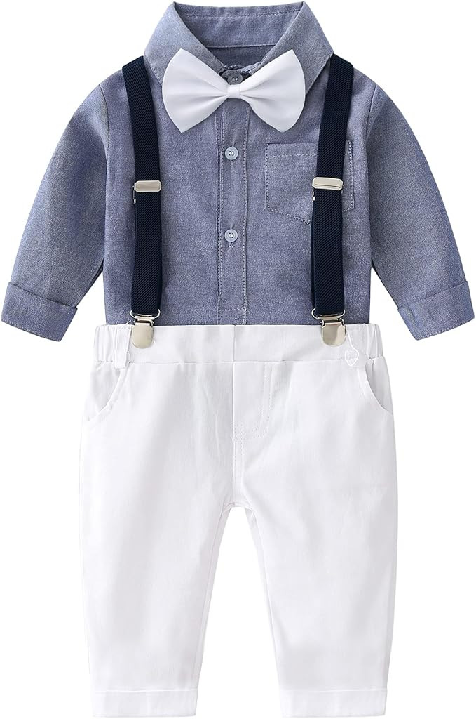 Boarnseorl Baby Boys Long Sleeve Gentleman Outfits Set | Amazon (US)