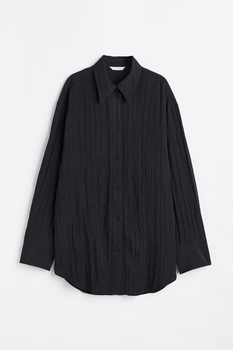 Crinkled Chiffon Shirt | H&M (US)