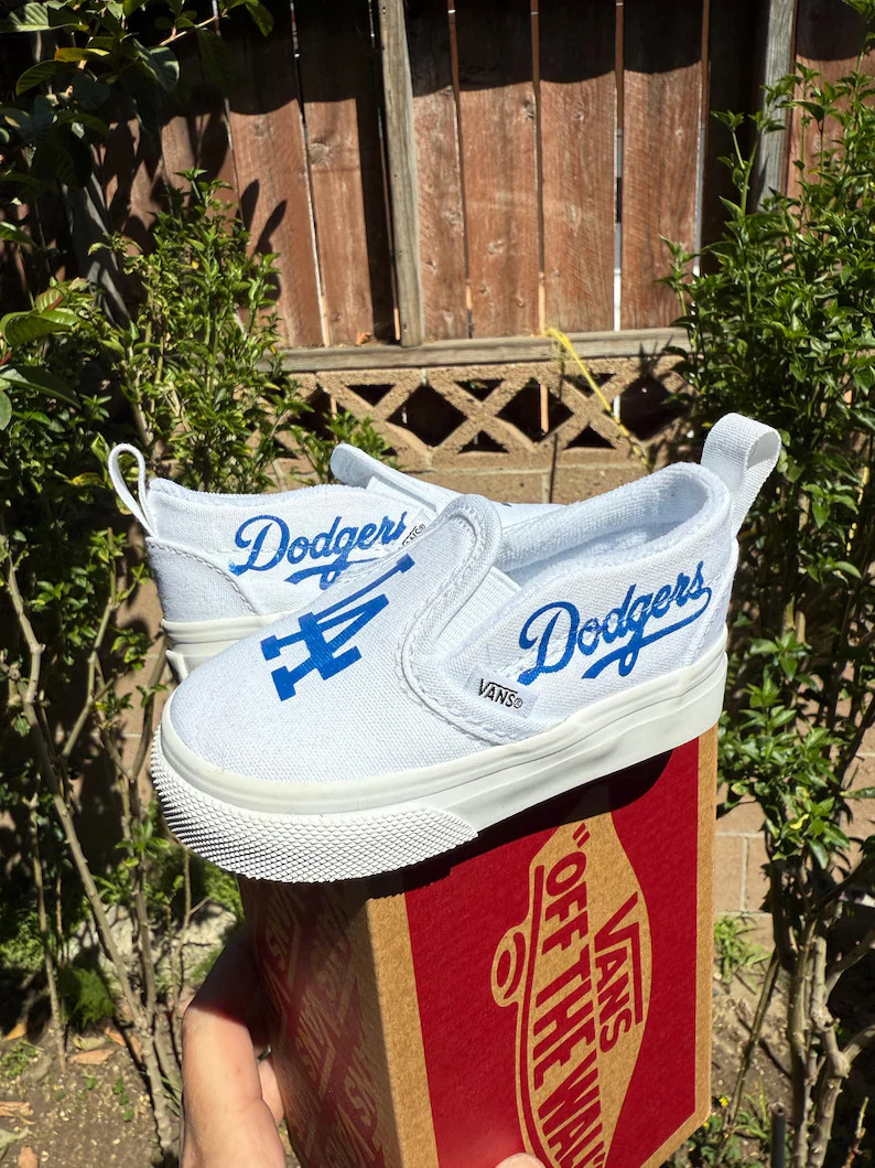 Los Angeles Dodgers Toddler Sneakers - Etsy | Etsy (US)