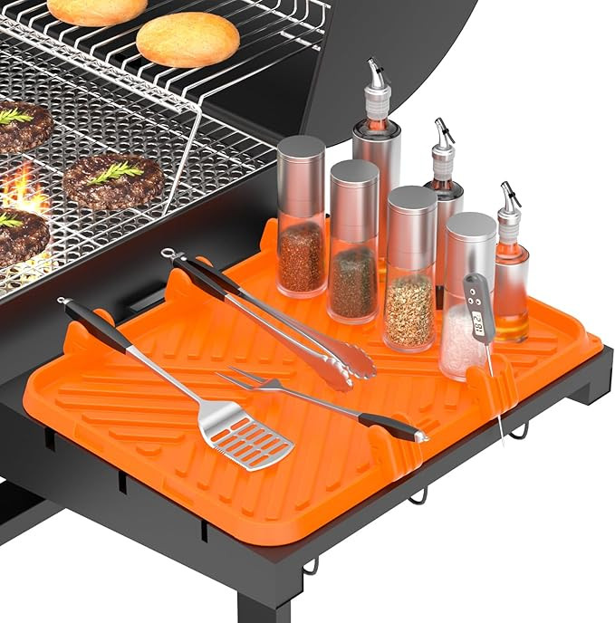 Silicone Griddle Tool Mat Blackstone Griddle Mat for Side Shelf Silicone Utensil Rest with Drip P... | Amazon (US)