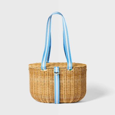 Woven Picnic Basket Blue - Roller Rabbit x Target | Target