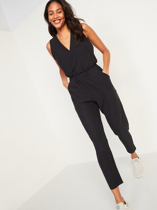 Breathe ON Cross-Front Sleeveless Jumpsuit for Women | Old Navy (US)