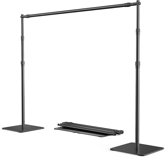 Backdrop Stand, 8x10 ft Adjustable Photo Backdrop Stand Kit, Heavy Duty Backdrop Stand with Steel... | Amazon (US)
