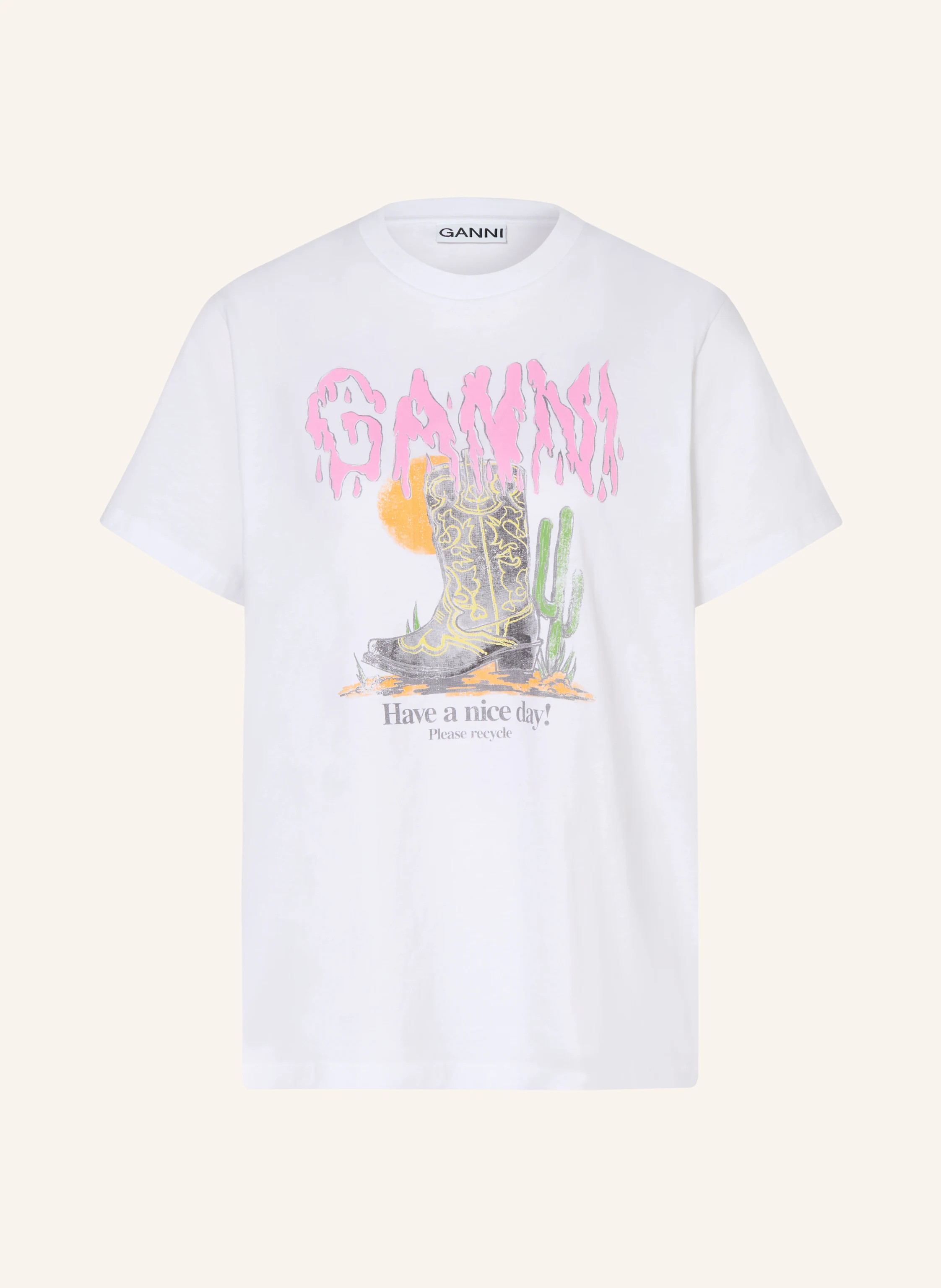 GANNI T-Shirt in weiss | Breuninger (DACH)