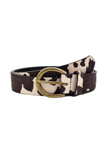 Verdusa Women's Leopard Print Belts PU Leather Waist Belts Dark Brown One-Size | Amazon (US)