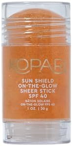 Kopari Sun Shield On-The-Glow Sheer Sunscreen Stick SPF 40, Sweat and Water Resistant Roll On Sun... | Amazon (US)