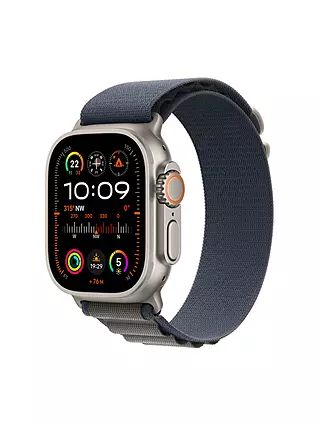 Apple Watch Ultra 2 GPS + Cellular, 49mm Titanium Case with Alpine Loop, Large, Blue | John Lewis (UK)