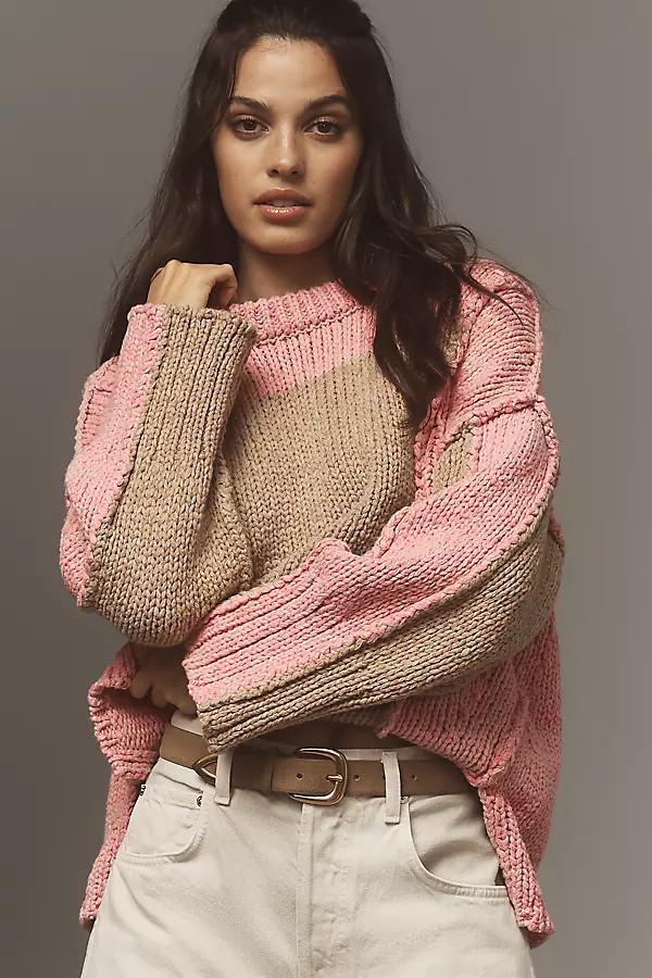Chunky Crew-Neck Sweater | Anthropologie (US)