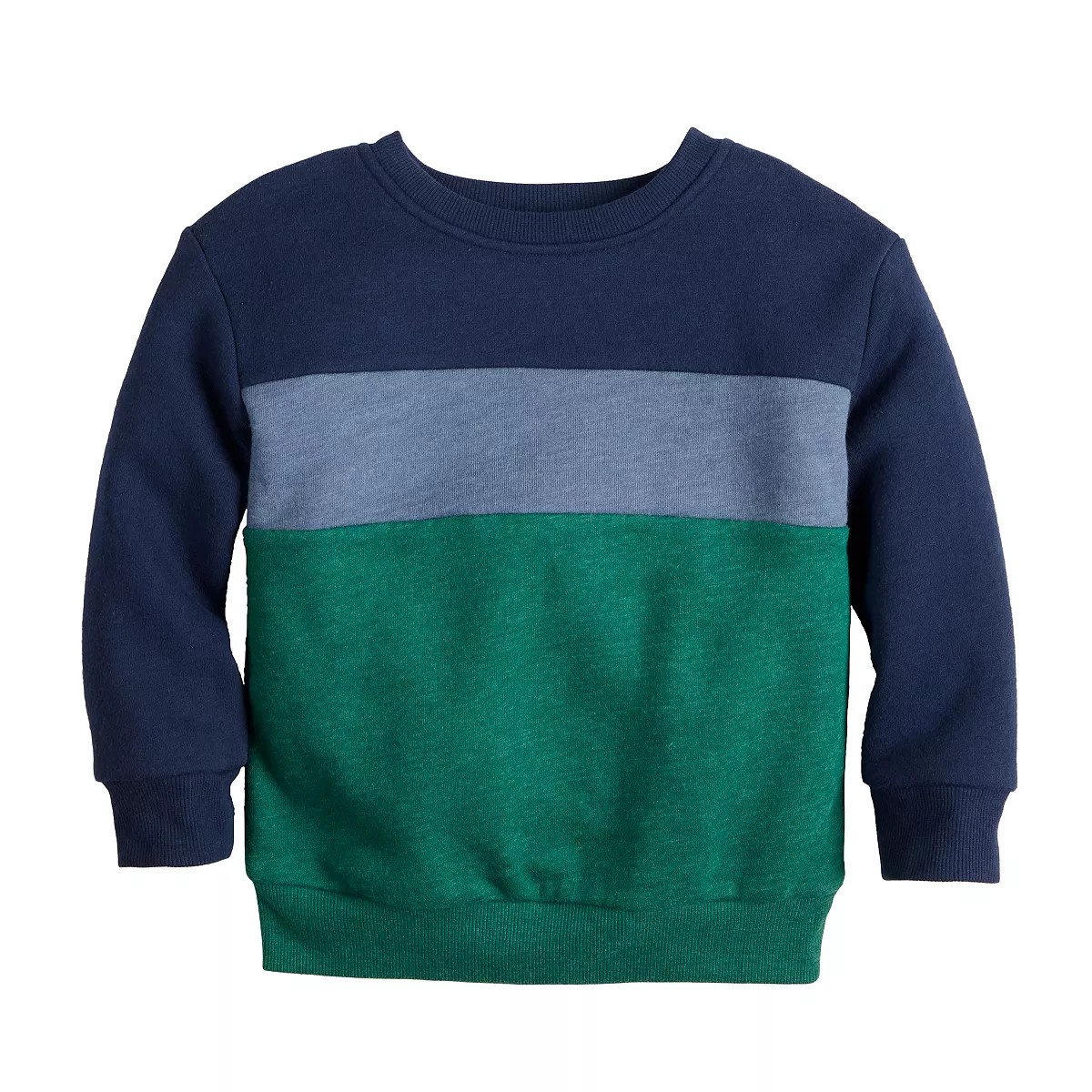 Baby & Toddler Boy Jumping Beans® Colorblock Fleece Crew | Kohl's
