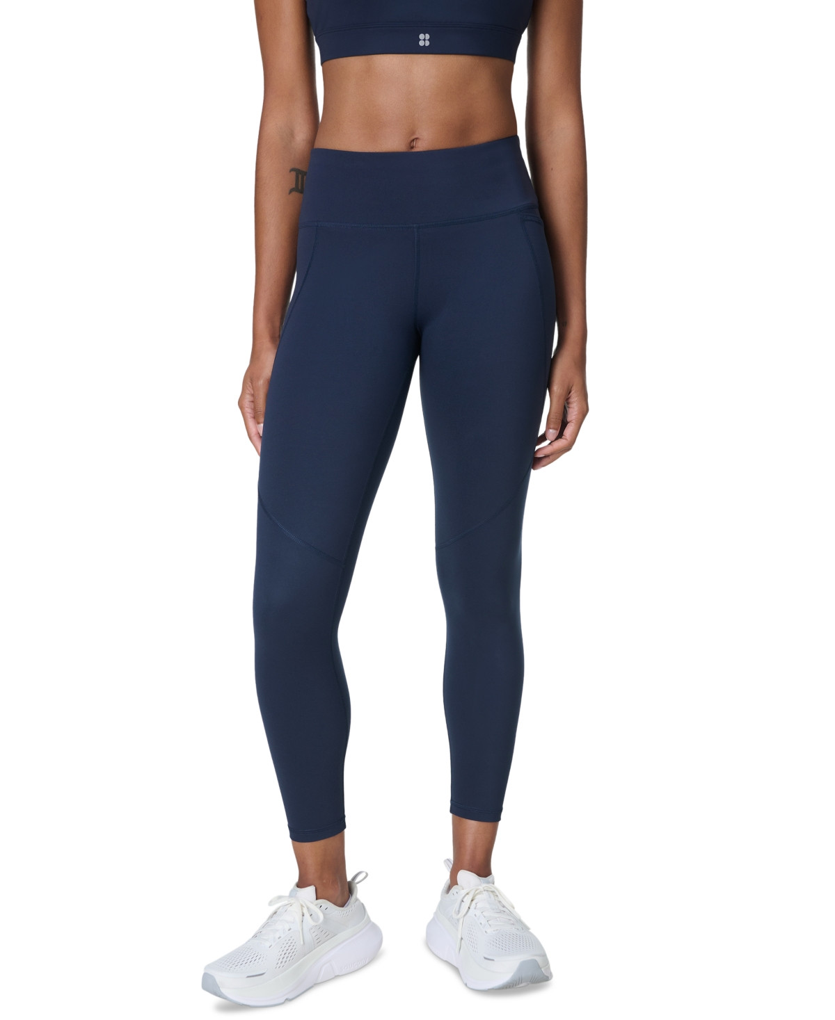 Sweaty Betty Women's Power Printed 7/8-Length Workout Leggings - Navy Blue | Macy's
