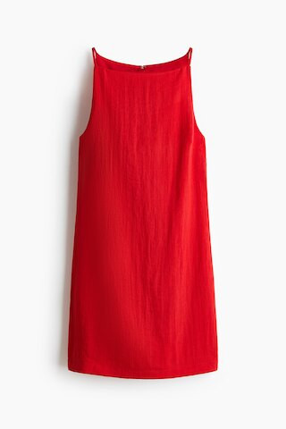 H & M - Sleeveless Crêpe Dress - Red | H&M (US + CA)