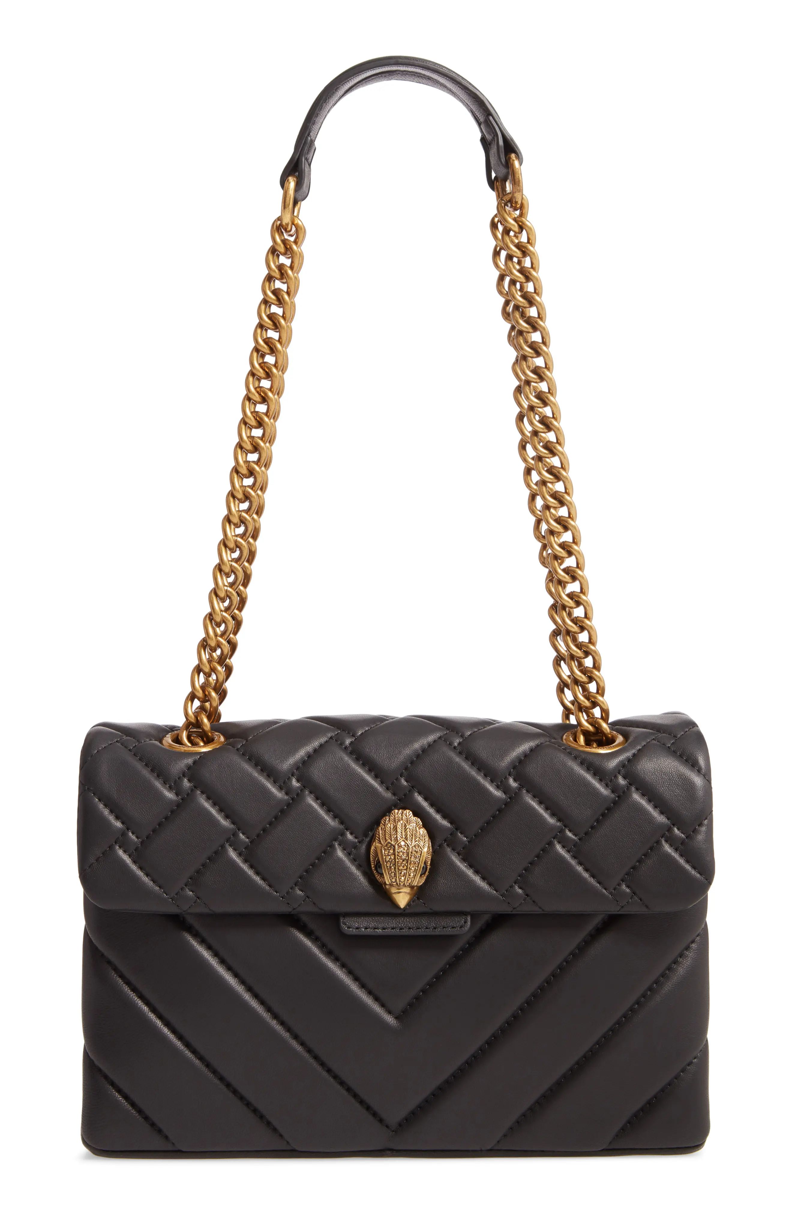 Kurt Geiger London Kensington Quilted Leather Shoulder Bag - Black | Nordstrom