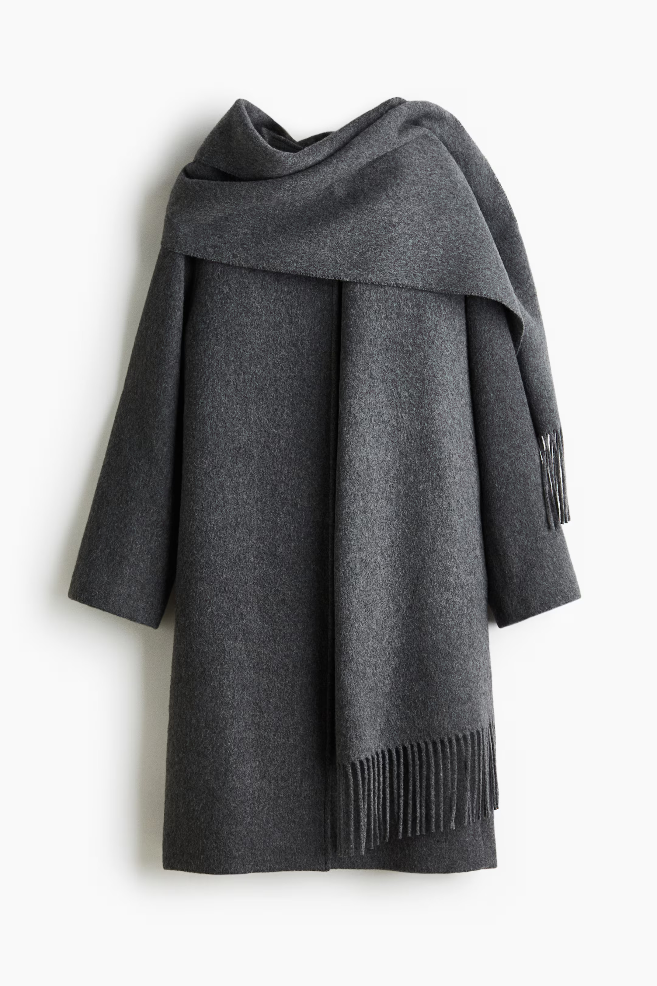 Scarf-detail wool-blend coat | H&M (UK, MY, IN, SG, PH, TW, HK)
