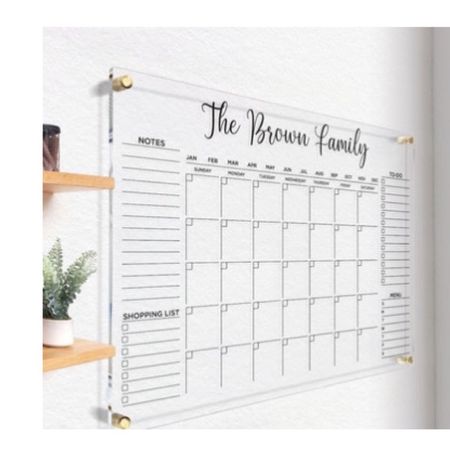 Personalized acrylic wall calendar 40% off
