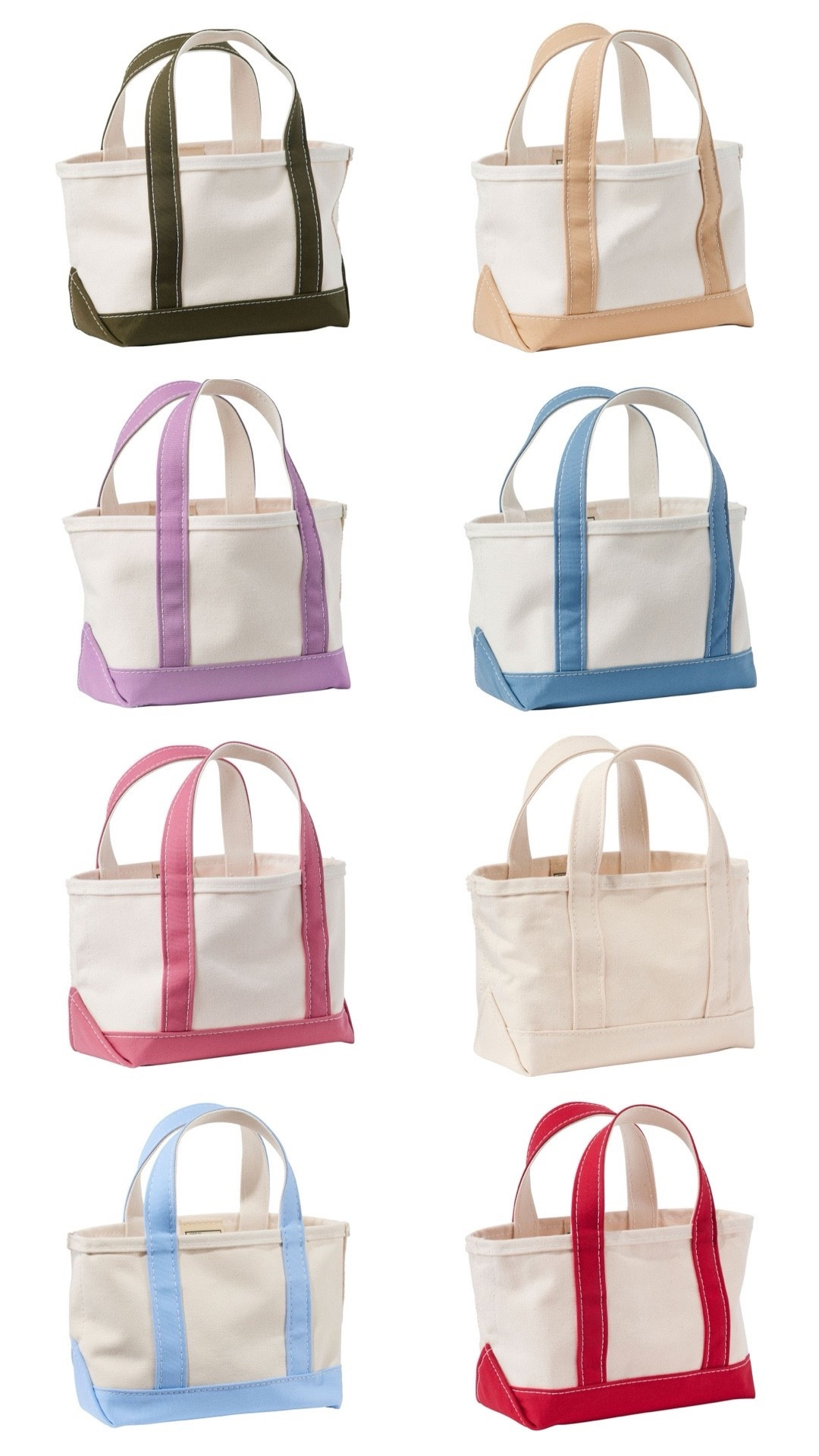 The mini ll bean boat tote 