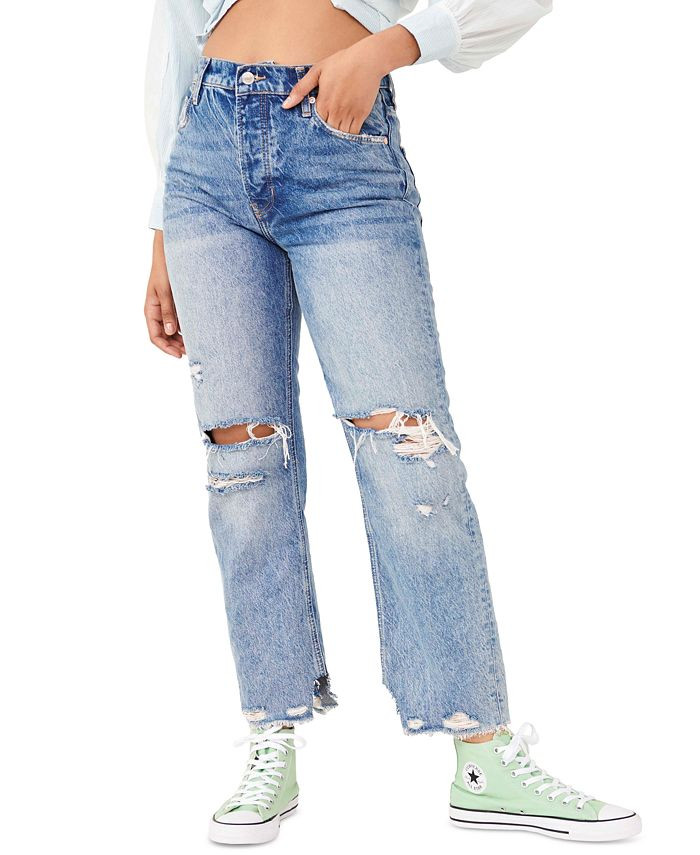 Free People Tapered Baggy Boyfriend Jeans & Reviews - Jeans - Women - Macy's | Macys (US)