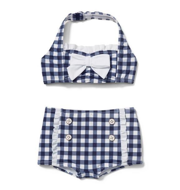 Gingham Ruffle Trim 2-Piece Swimsuit | Janie and Jack