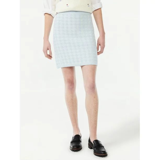 Free Assembly Women's Tweed Mini Sweater Skirt | Walmart (US)