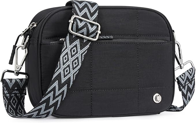 CLUCI Quilted Crossbody Bags for Women Lightweight Puffer Shoulder Bag Travel Purses with Wide St... | Amazon (US)