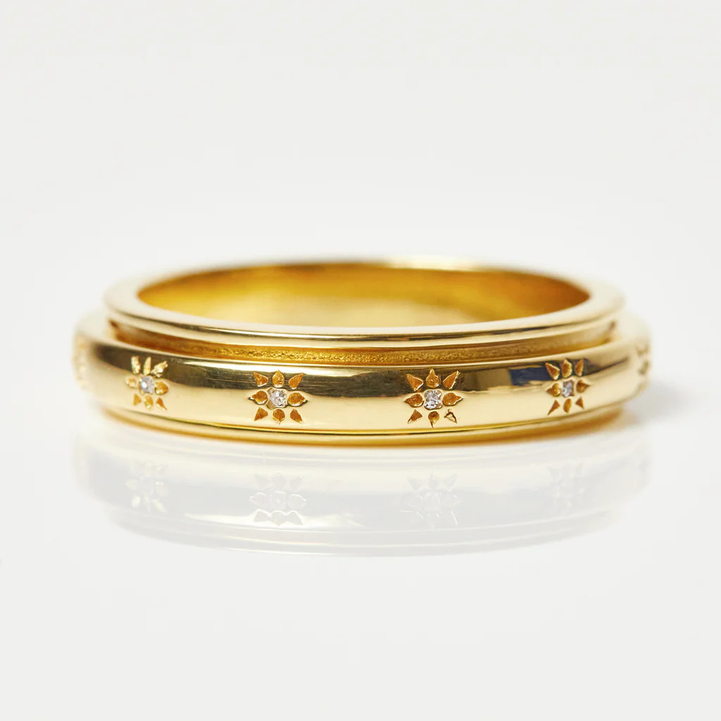 Star Set Spinning Ring | Carrie Elizabeth