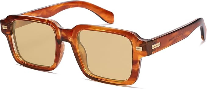 SOJOS Retro Square Polarized Sunglasses for Women Men, 70s 80s Classic Vintage Rectangle Shades S... | Amazon (US)