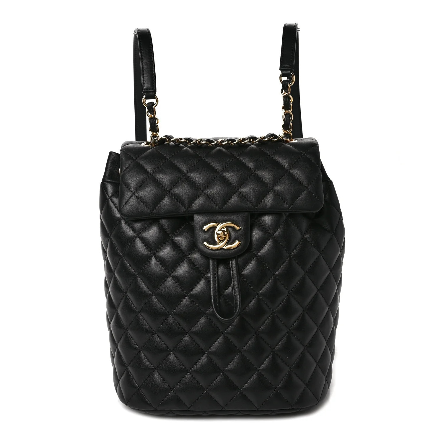 Chanel Lambskin Quilted Small Urban Spirit Backpack Black 1745701 | FASHIONPHILE (US)