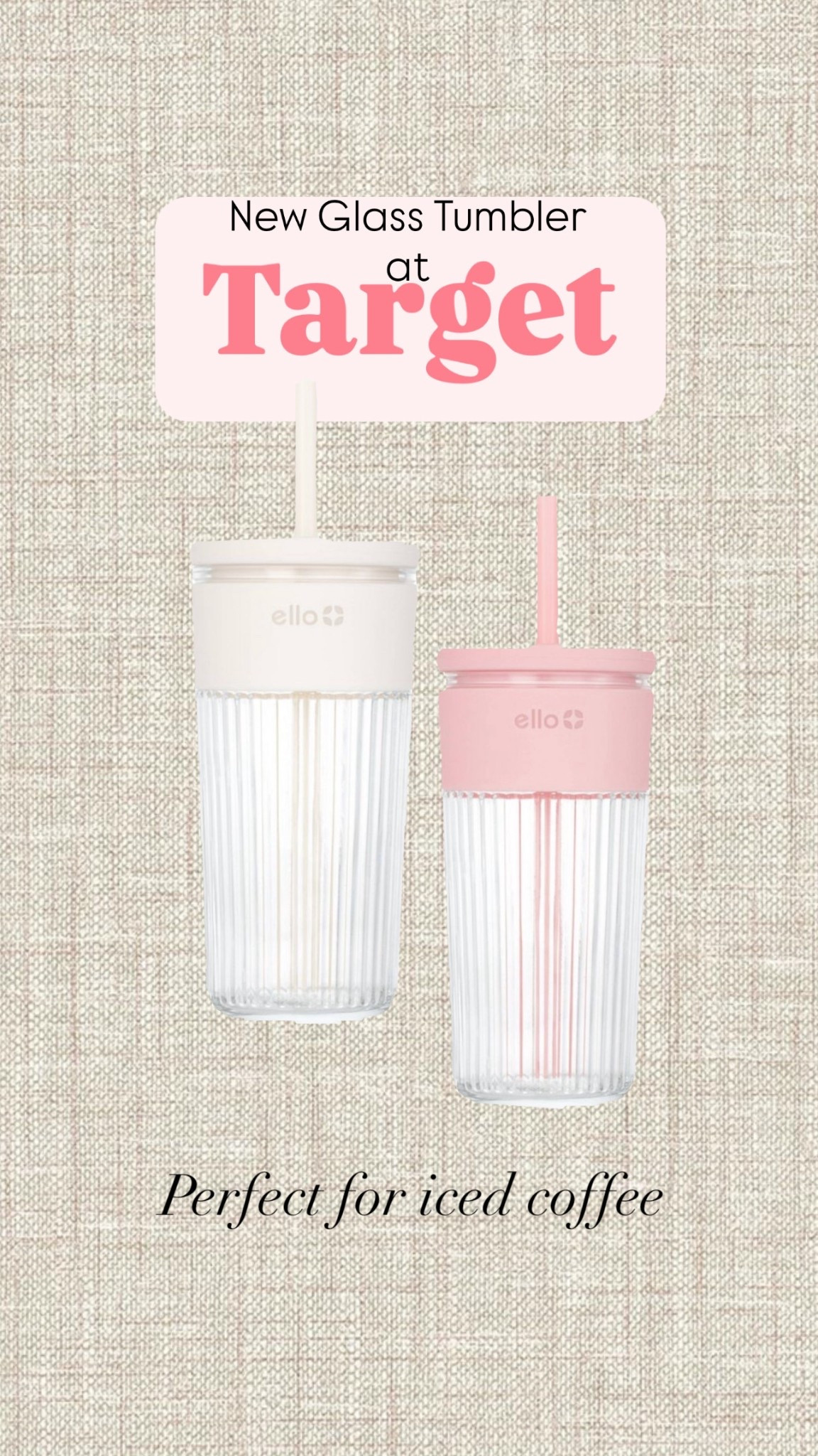 New Viral Glass Tumbler at Target #icedcoffee #tumbler #targetfind 

#LTKSeasonal #LTKHome #LTKFindsUnder50