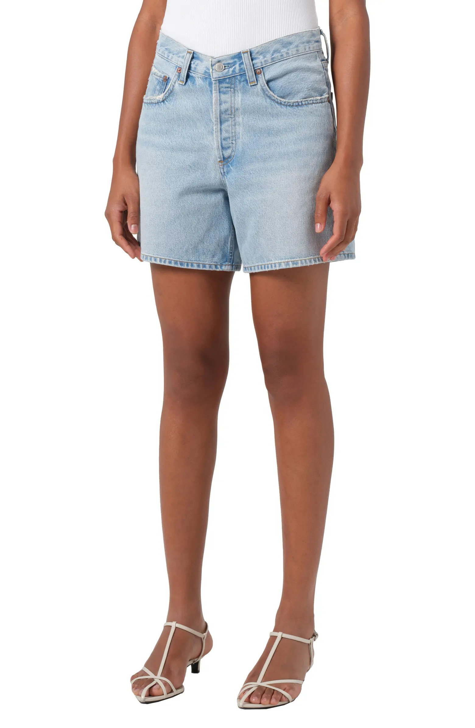 V-Waist Baggy Denim Shorts | Nordstrom
