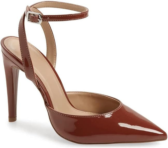 Mskilder Women's Pumps Ankle Strap Slingback Closed Toe High Stiletto Heels Dress Sandals | Amazon (US)