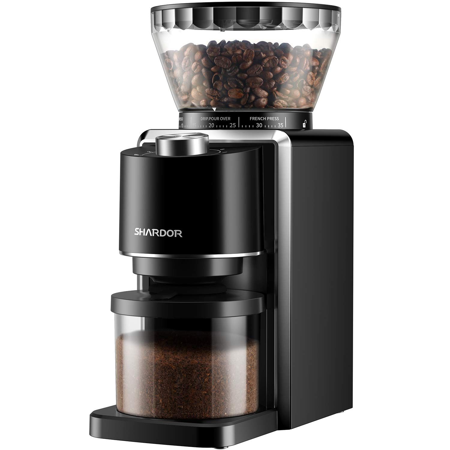 SHARDOR Conical Burr Coffee Grinder, Electric Adjustable Burr Mill with 35 Precise Grind Setting for | Amazon (US)