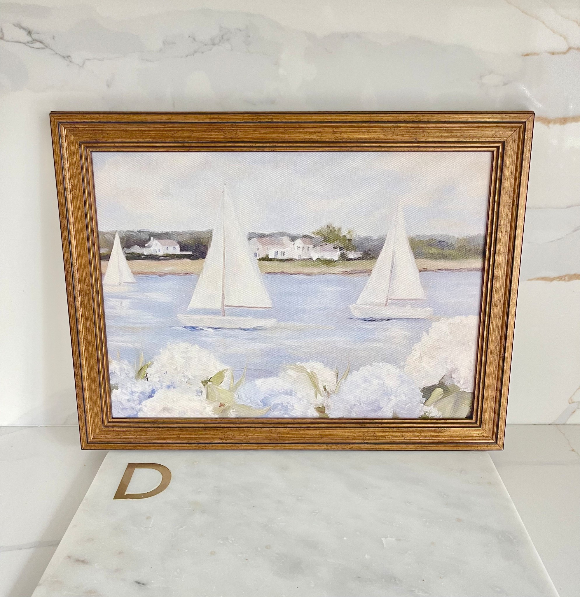 📣RESTOCKED!📣 This beautiful gold framed sailboat & hydrangea art sold out fast when I first posted it!! But I just checked & it’s back!! 

So stunning in person & great price!! Perfect size and so beautiful for a coastal home!! 🤍🌊⚓️

#LTKSaleAlert #LTKHome