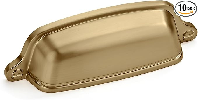 khtumeware 10 Pack 3 inch (76 mm) Drawer Pulls Champagne Bronze Cabinet Cup Pulls Cabinet Hardwar... | Amazon (US)