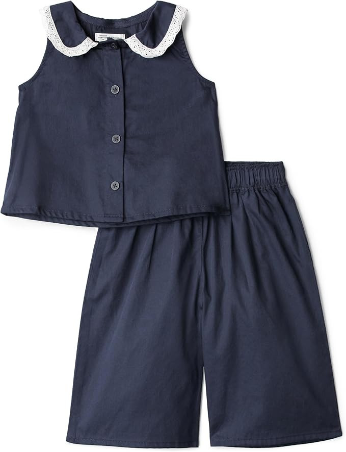 Amazon Essentials x Sofia Grainge Toddlers and Baby Girls' Cotton Sateen Sleeveless Top and Pants... | Amazon (US)