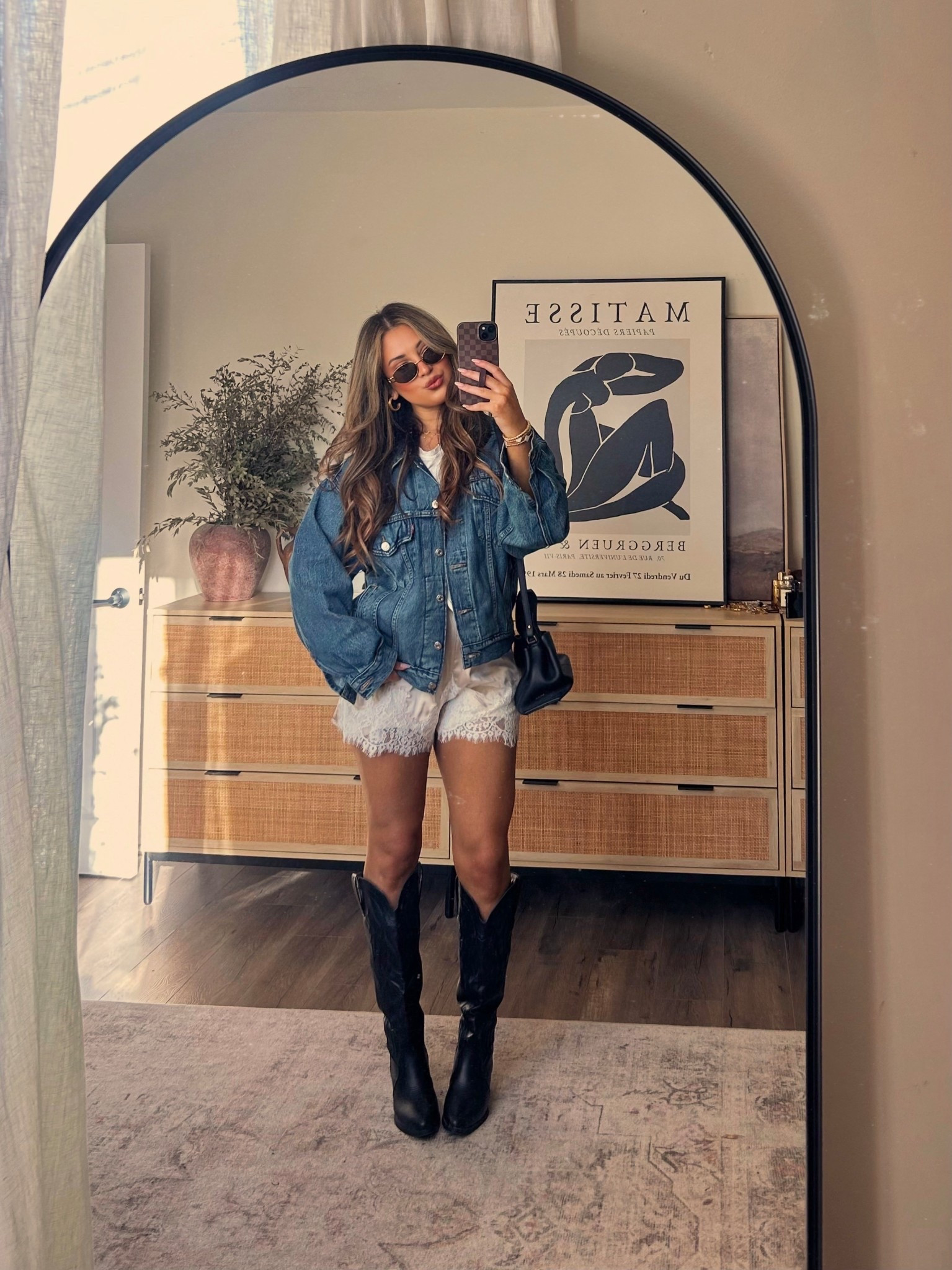 Lace shorts and denim ootd 

#LTKgrwm #LTKootd