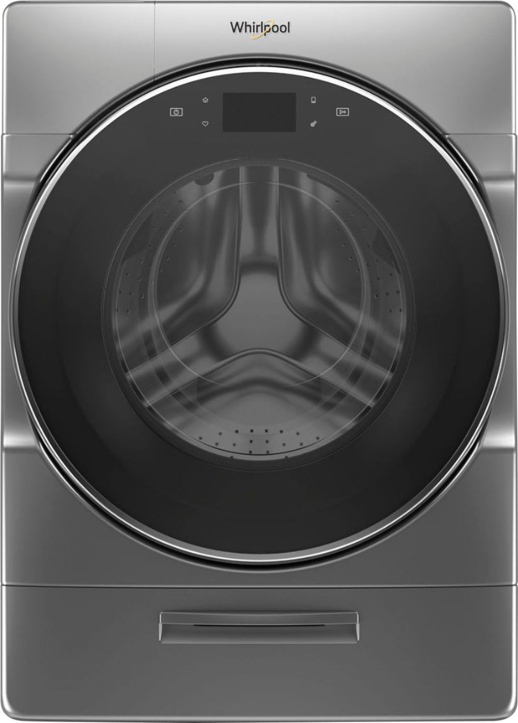Whirlpool 5.0 Cu. Ft. 37-Cycle High-Efficiency Front-Loading Washer with Steam Chrome Shadow WFW9... | Best Buy U.S.