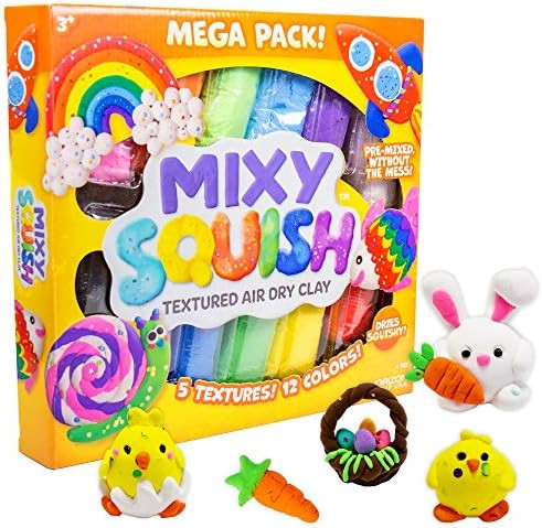 Mixy Squish Made by Me Rainbow Mega Pack by Horizon Group USA, Includes 12 oz. of Pre-Made Air Dry C | Amazon (US)