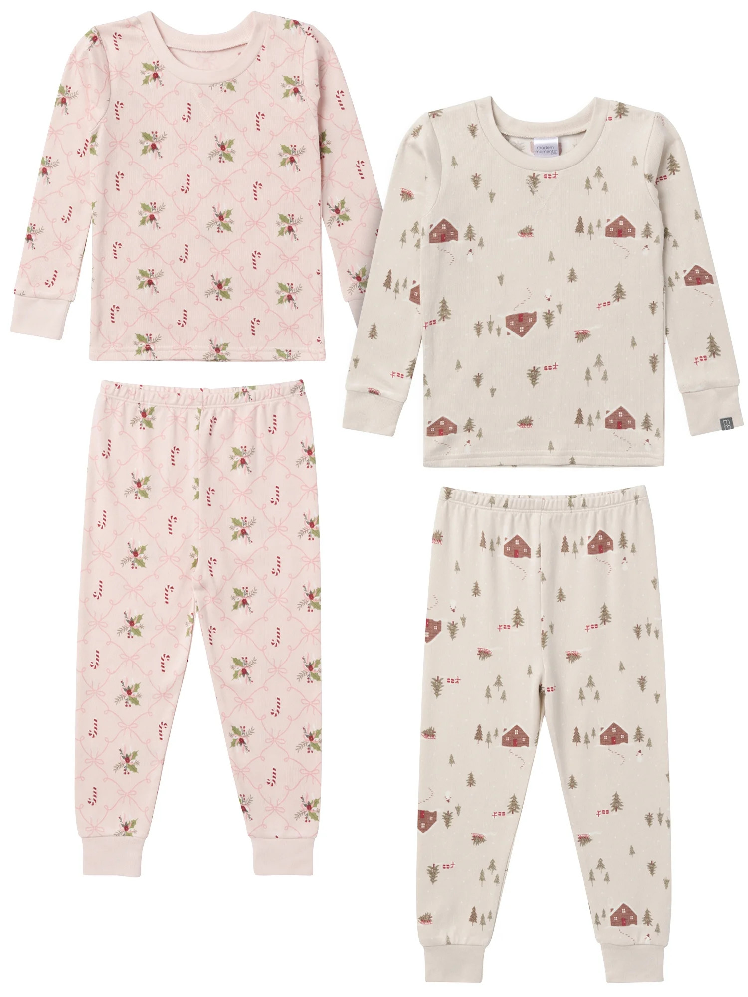 Modern Moments by Gerber Christmas Pajamas, 4-Piece, Sizes 12 Months - 5T - Walmart.com | Walmart (US)