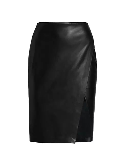 Siobhan Faux Leather Midi-Skirt | Saks Fifth Avenue